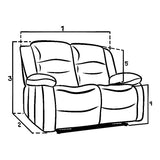 Alva Electric Recliner Sofa Graphite 2 Seater