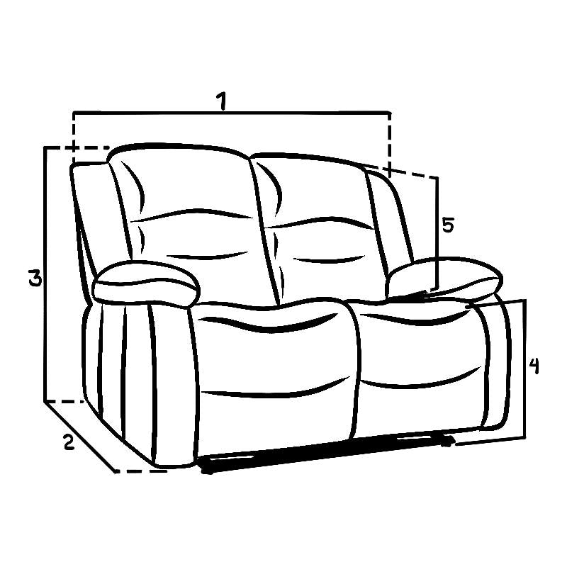 Alva Electric Recliner Sofa Graphite 2 Seater