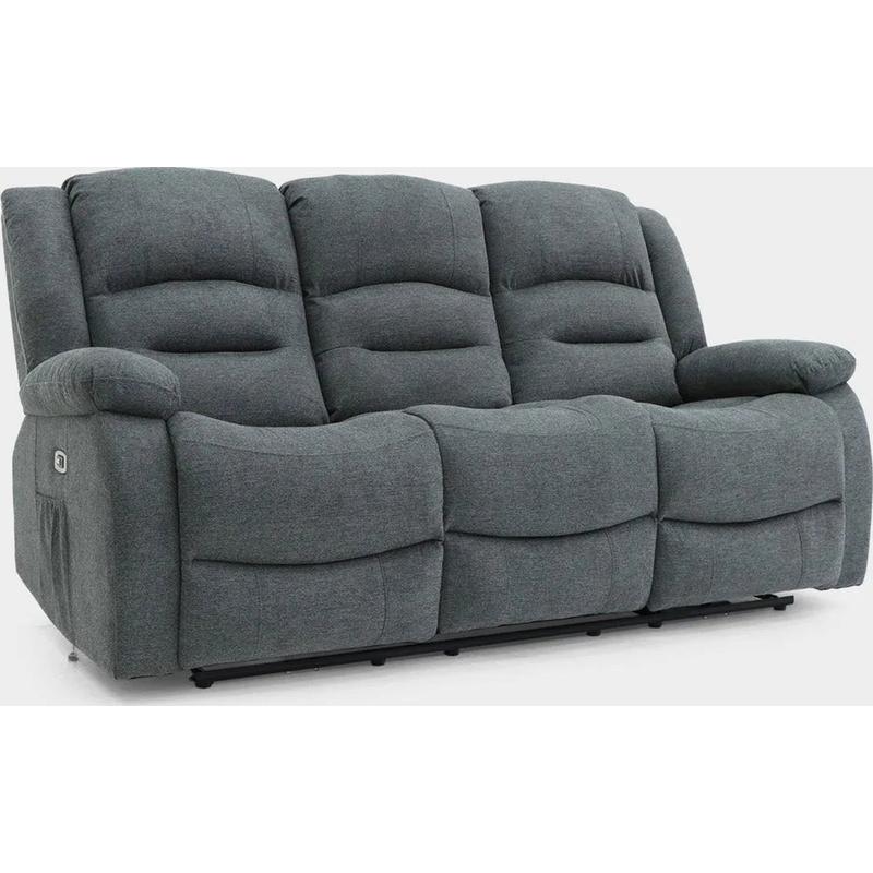 Alva Electric Recliner Sofa Graphite 3 Seater