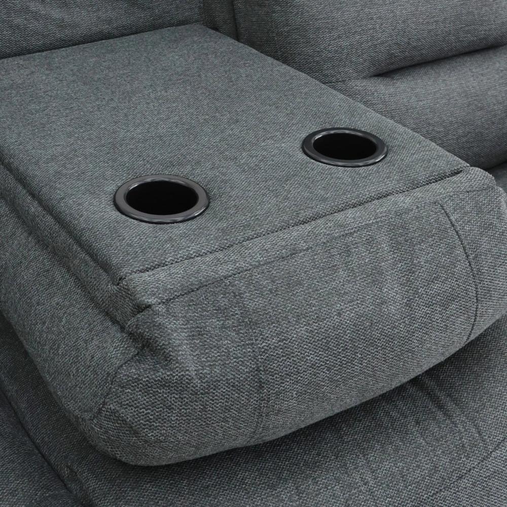 Alva Electric Recliner Sofa Graphite 3 Seater