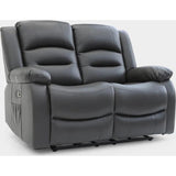 Alva Electric Recliner Sofa Grey 2 Seater