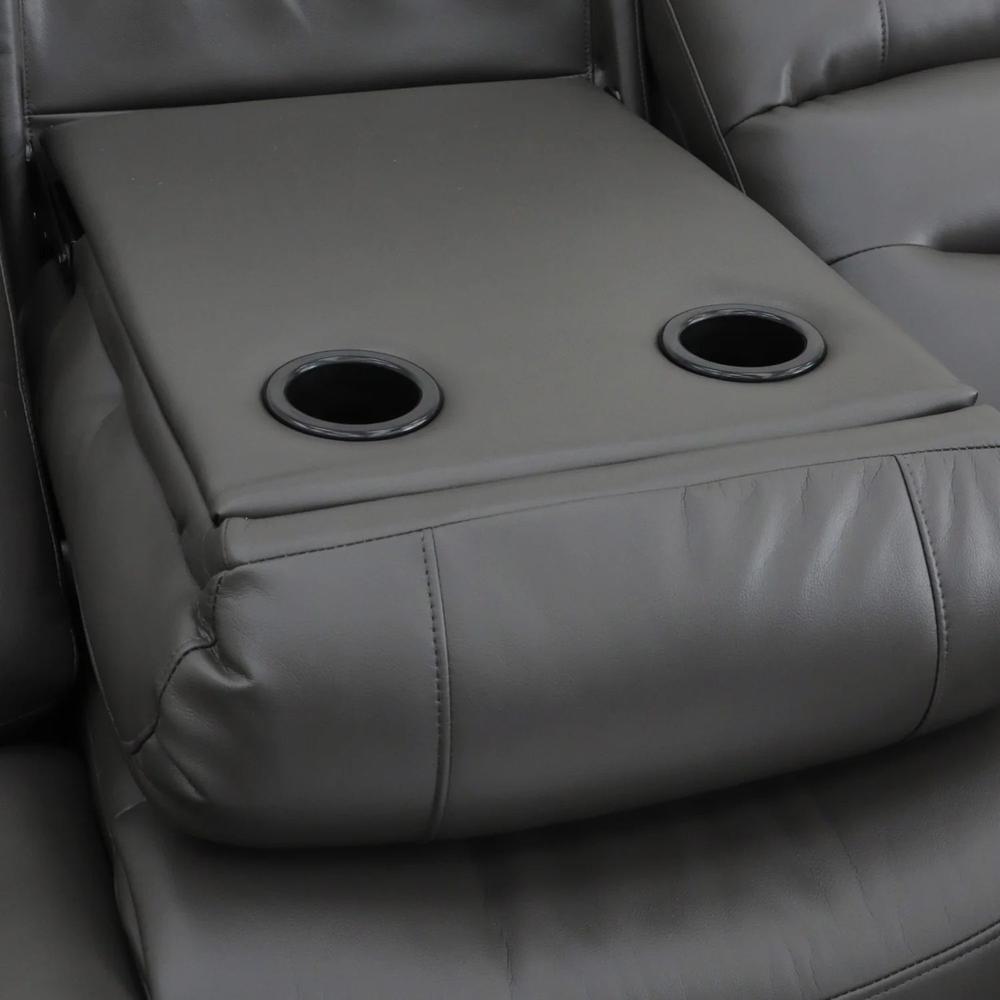 Alva Electric Recliner Sofa Grey 3 Seater