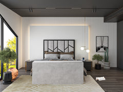 Anji Luxe Metal TV Bed Frame