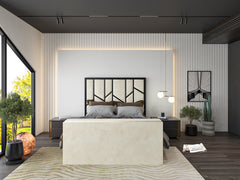 Anji Luxe Metal TV Bed Frame