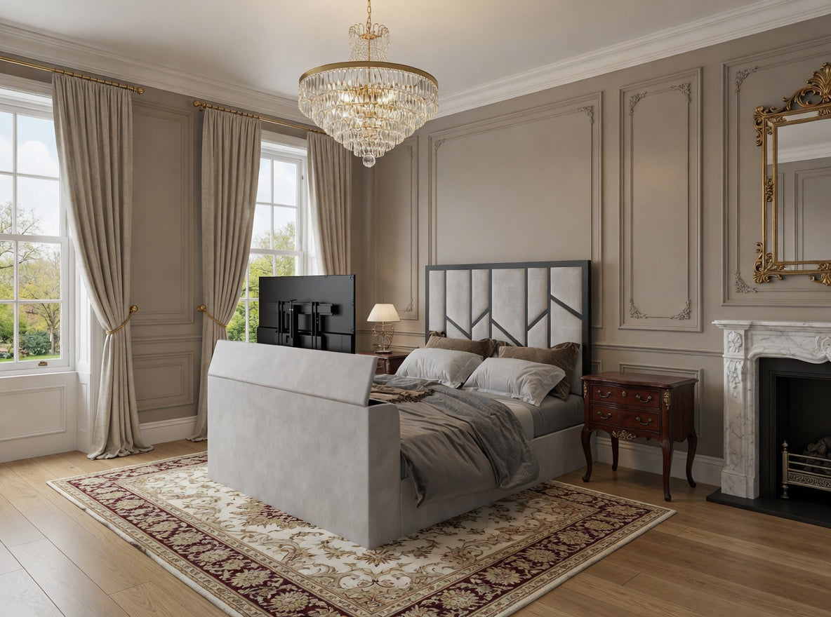 Sherlock Luxe Upholstered Television Bed Frame
