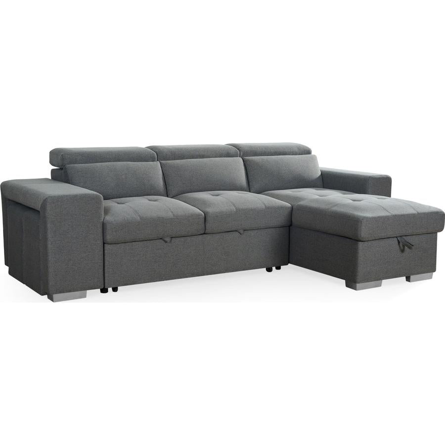 Artemis Universal Fabric Corner Sofabed In Grey