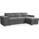 Artemis Universal Fabric Corner Sofabed In Grey