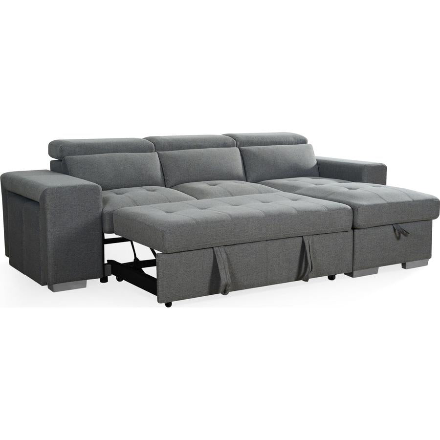 Artemis Universal Fabric Corner Sofabed In Grey