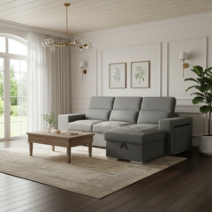 Artemis Universal Fabric Corner Sofabed - Grey