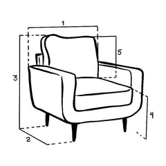 Aurora Sofa Armchair Grey