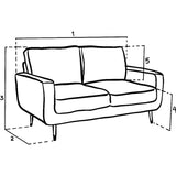 Aurora Grey 2 Seater Sofa