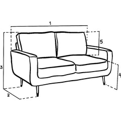 Aurora Grey 2 Seater Sofa