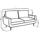 Aurora Grey 3 Seater Sofa