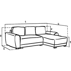 Azzuro Sofa Bed Grey Universal Corner