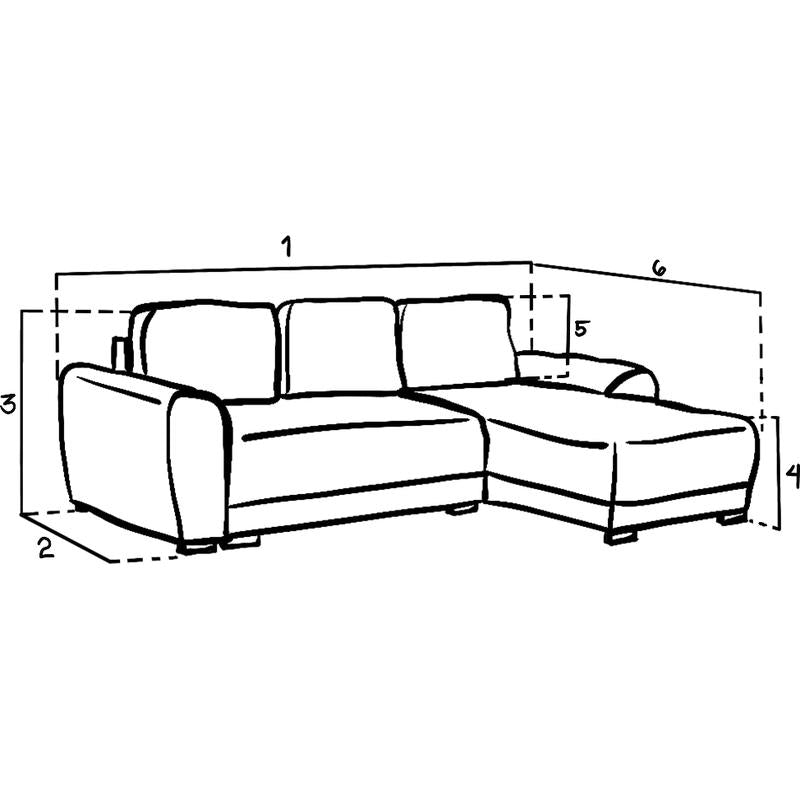 Azzuro Sofa Bed Mocha Universal Corner