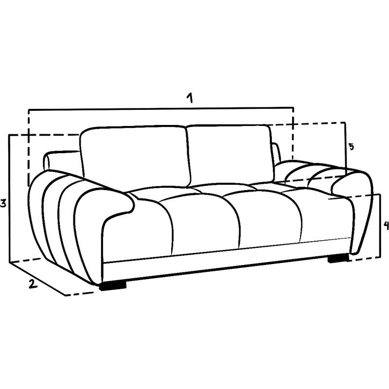 Azzuro Mocha 2 Seater Sofa