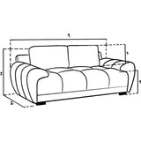Azzuro Mocha 2 Seater Sofa