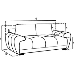 Azzuro Mocha 2 Seater Sofa