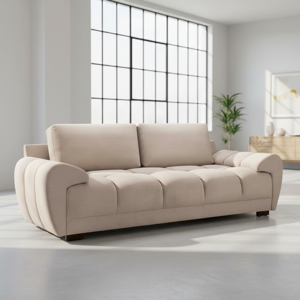 Azzuro Sofa Mocha 3 Seater