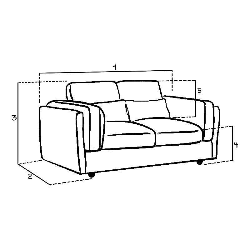 Bari 2 Seater Sofa In Beige
