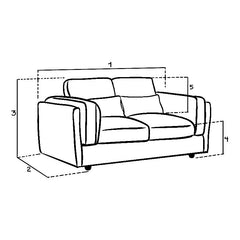 Bari Beige 2 Seater Sofa