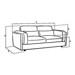 Bari Grey 3 Seater Sofa