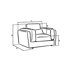 Bari Sofa Grey Armchair