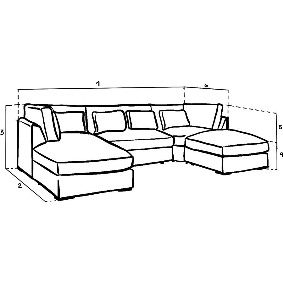 Belgravia Sofa Beige U Shape Corner