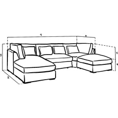 Belgravia Sofa Beige U Shape Corner