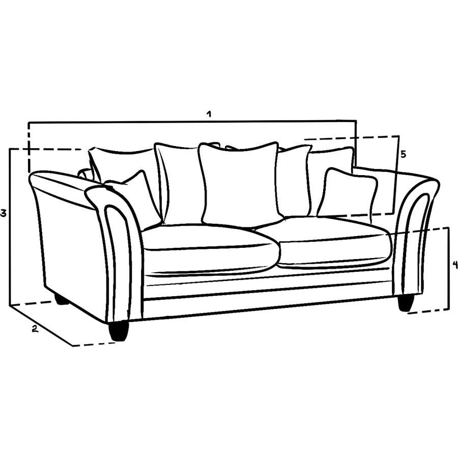 Bella Sofa Grey 3 Seater