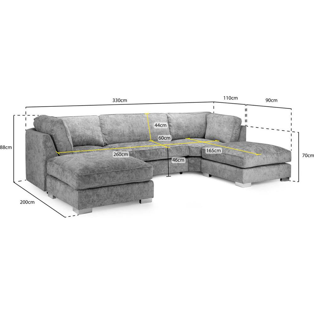 Sydney Fullback U Shape Corner Sofa