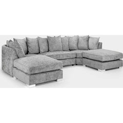 Bishop Scatterback Sofa Platinum U Shape Corner