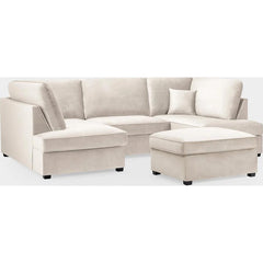 Carnaby Sofa Plush Beige U Shape Corner