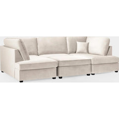 Carnaby Sofa Plush Beige U Shape Corner
