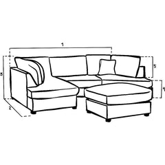 Carnaby Sofa Plush Beige U Shape Corner