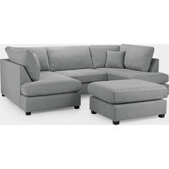 Carnaby Sofa Plush Grey U Shape Corner
