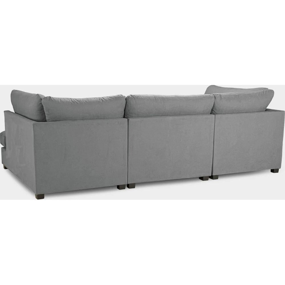 Carnaby Sofa Plush Grey U Shape Corner