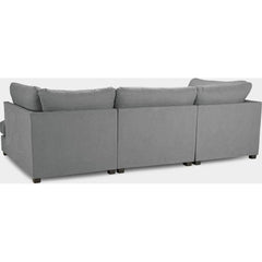 Carnaby Sofa Plush Grey U Shape Corner