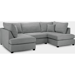 Carnaby Sofa Plush Grey U Shape Corner