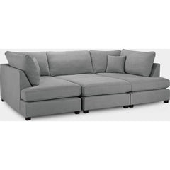 Carnaby Sofa Plush Grey U Shape Corner