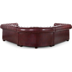 Chesterfield Oxblood Large Corner Sofa - Red