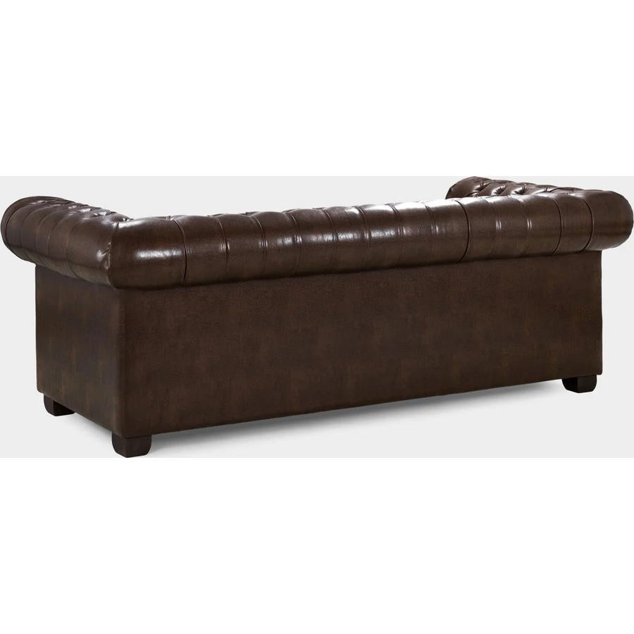 Chesterfield Sofa Antique 3 Seater Brown