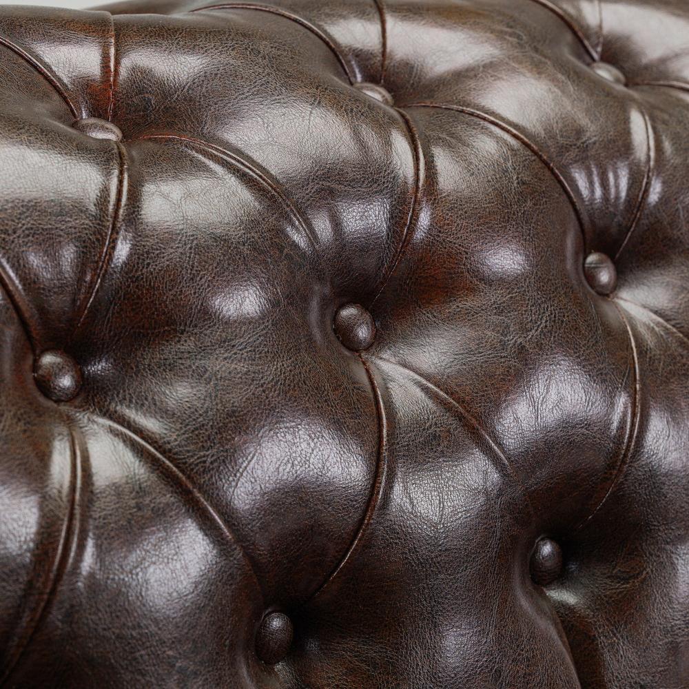 Chesterfield Sofa Antique 3 Seater Brown