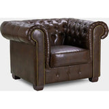 Chesterfield Sofa Antique Armchair Brown