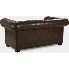 Chesterfield Sofa Antique Brown 2 Seater