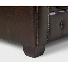 Chesterfield Sofa Antique Brown 2 Seater