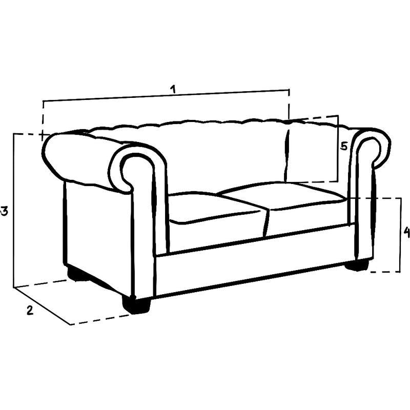 Chesterfield Sofa Oxblood Red 2 Seater