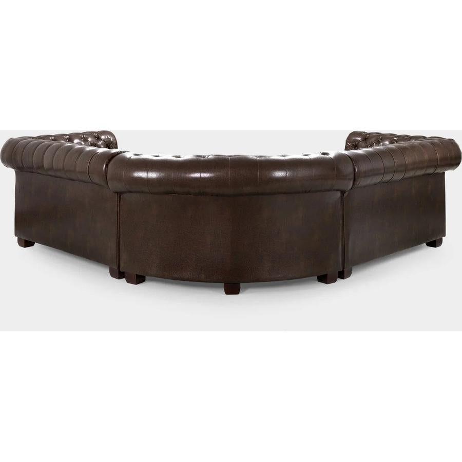 Chesterfield Sofa Antique Brown Large Corner