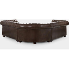 Chesterfield Sofa Antique Brown Large Corner