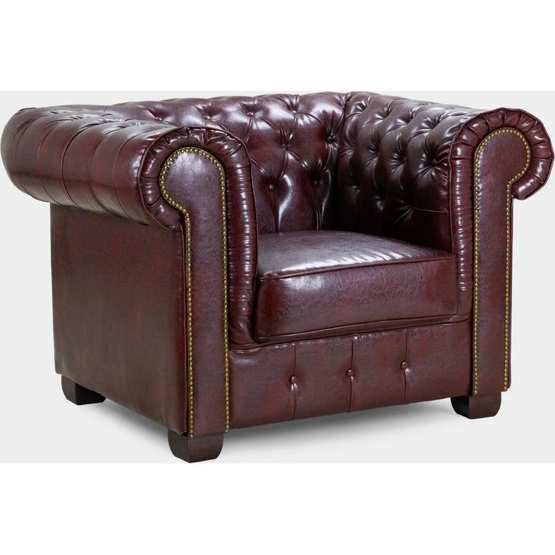 Chesterfield Sofa Oxblood Armchair Red